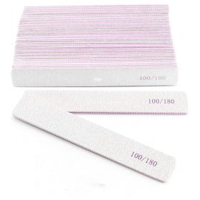 Nail File Gray Double Sided Polishing Strip True Nail Trimming Tool (Option: Rectangle)