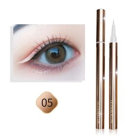 Quick Drying Non Smudging Easy To Apply Color Extremely Fine Eyeliner Liquid Pen (Option: Pure white aurora)