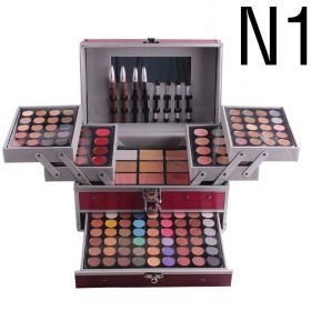 Multifunctional Makeup Artist Special Makeup Kit Eye Shadow Plate (Option: N1 Rose Red)