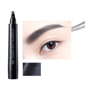 Simulation Bionic Roots Distinctive Eyebrow Pencil Four-tip Waterproof Sweatproof Female (Color: Grey)