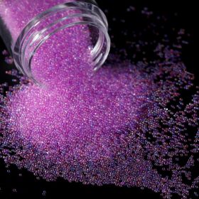 Transparent Micro Glass Bead Non-porous Magic Color Bubble Ornament (Option: Light Purple)