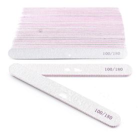 Nail File Gray Double Sided Polishing Strip True Nail Trimming Tool (Option: Straight form)