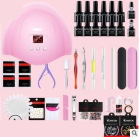 Nail Gel Polish Set Kit Art Manicure UV DIY Tools 36W (Option: 12Colors)