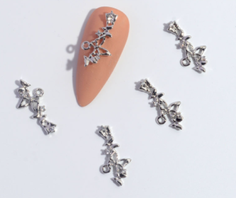 Nail Ornament Zircon Flower Tassel Chain (Option: S542)