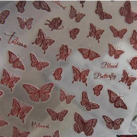 Nail Relief Laser Butterfly Stickers Aurora Phantom Color (Option: 999relief)