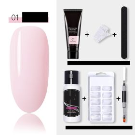 Nail Art Solid Extension Glue Long Crystal Model Crystal Glue Set (Option: Six piece set01-No)