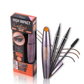 Slim Eye Black Four Pronged Eyebrow Pencil Three In One Set (Option: Dark brown)