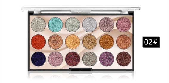 18 Color Sequins Glitter Powder Stage Eye Makeup Pearl Shadow Plate (Option: M2)