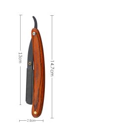 Men's Shaving Eye-brow Knife Hair Holder (Option: Colored Wood Black)