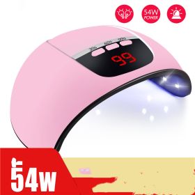 54W Hot Lamp Dual Light Source Intelligent Induction UV Lamp Painless (Option: 54W Pink Smart Hot Lamp)